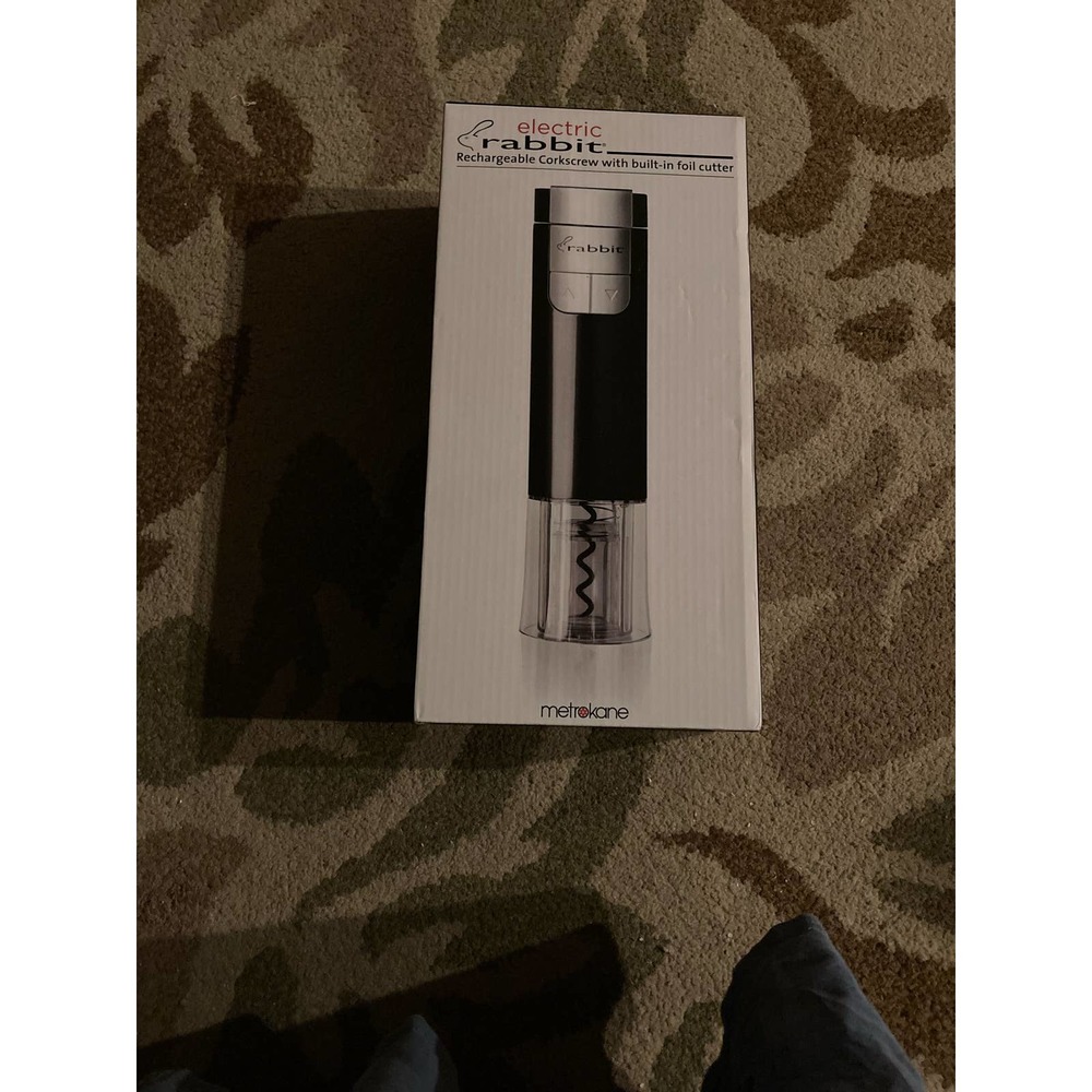 Metrokane Electric Rabbit rechargeable  corkscrew with foil cutter
